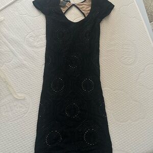 Elegant Bebe Black Lace Dress